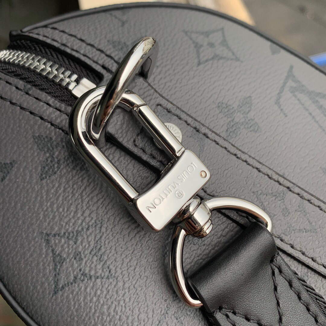 LV M46271 Louis Vuitton Keepall Bandouliere 25 Bag Black - Default Title - View 7