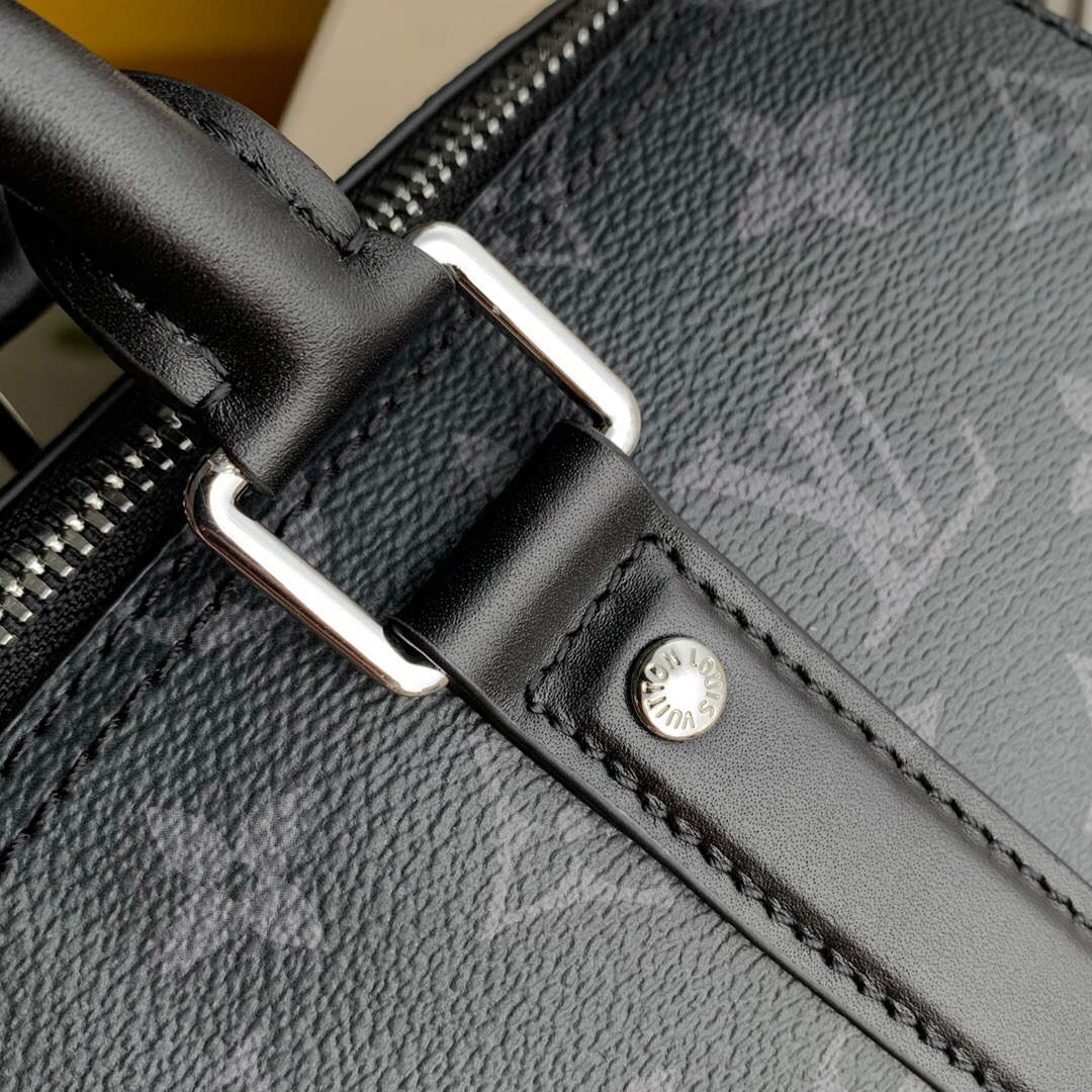 LV M46271 Louis Vuitton Keepall Bandouliere 25 Bag Black - Default Title - View 8
