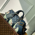LV M46271 Louis Vuitton Keepall Bandouliere 25 Bag Blue - Default Title - View 1