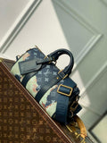 LV M46271 Louis Vuitton Keepall Bandouliere 25 Bag Blue