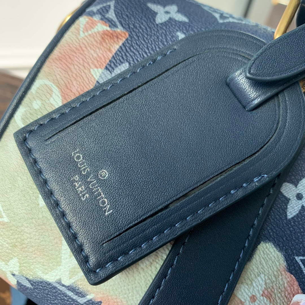 LV M46271 Louis Vuitton Keepall Bandouliere 25 Bag Blue