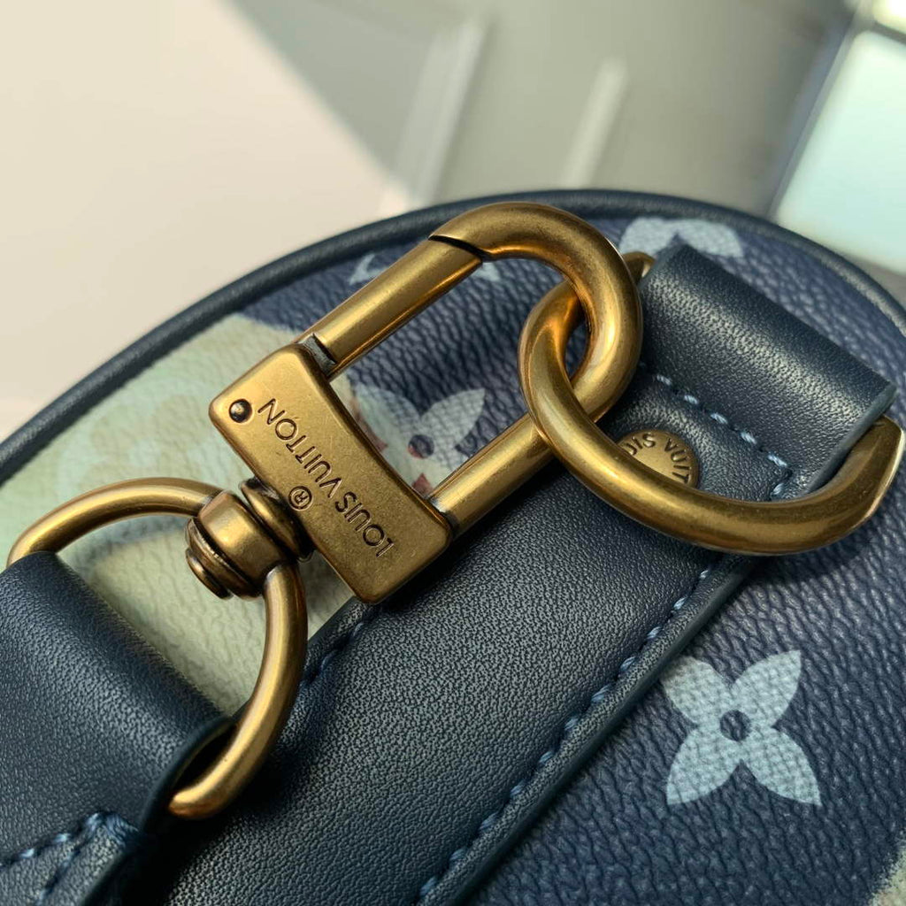 LV M46271 Louis Vuitton Keepall Bandouliere 25 Bag Blue