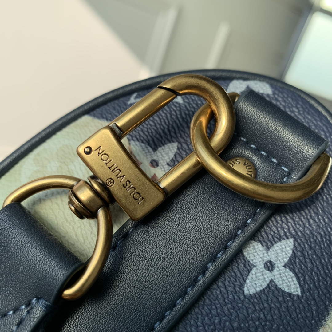 LV M46271 Louis Vuitton Keepall Bandouliere 25 Bag Blue - Default Title - View 5
