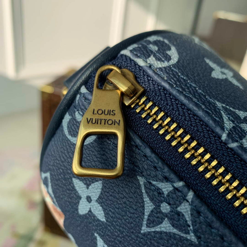 LV M46271 Louis Vuitton Keepall Bandouliere 25 Bag Blue