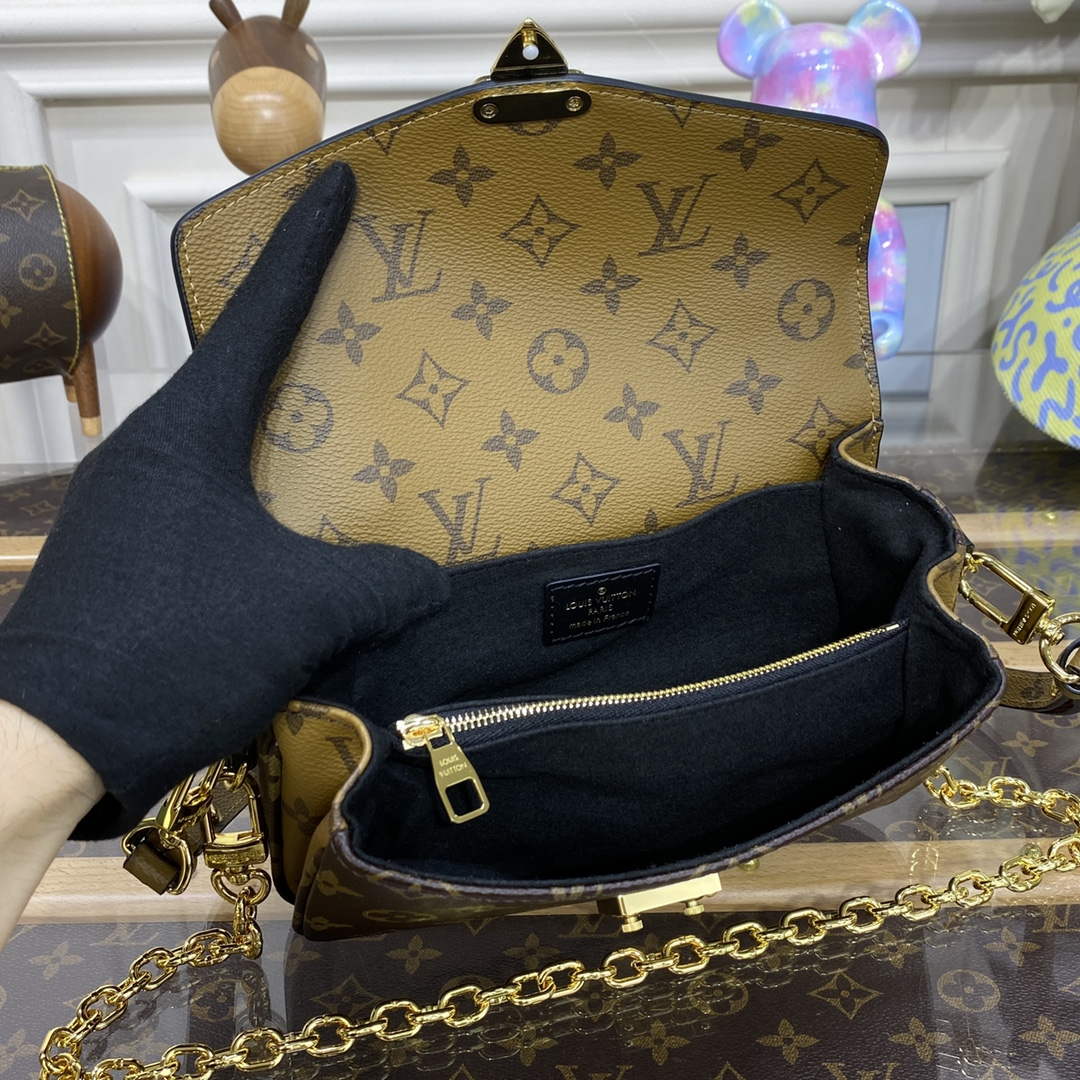 LV M46279 Louis Vuitton Pochette M¨¦tis East West Bag yellow flower