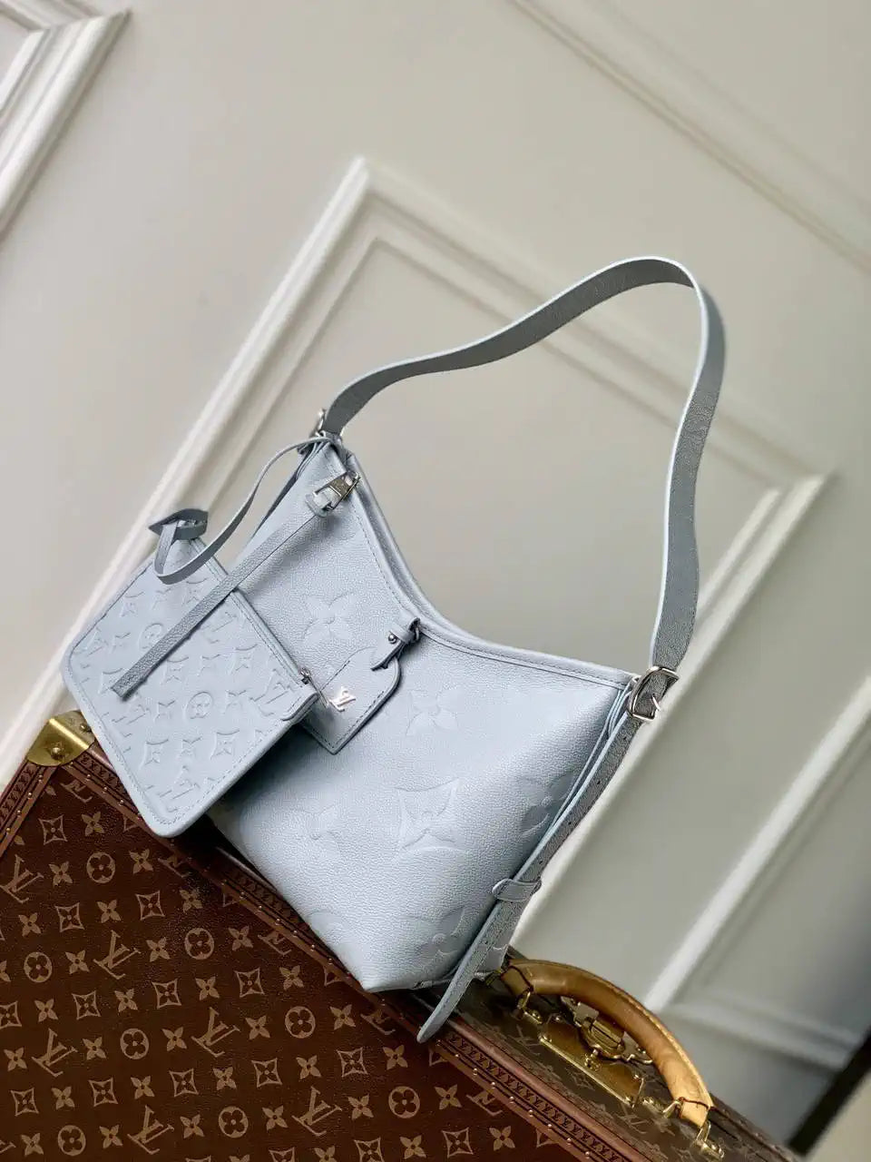 LV M46288 Louis Vuitton CarryAll PM City Bag Blue