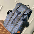 LV M46338 Louis Vuitton Christopher MM Backpack Blue - Default Title - View 1