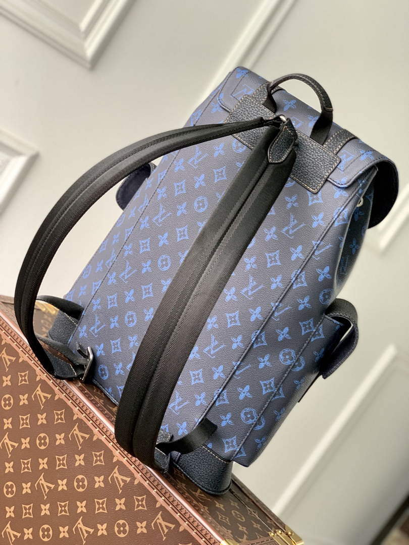 LV M46338 Louis Vuitton Christopher MM Backpack Blue - Default Title - View 2