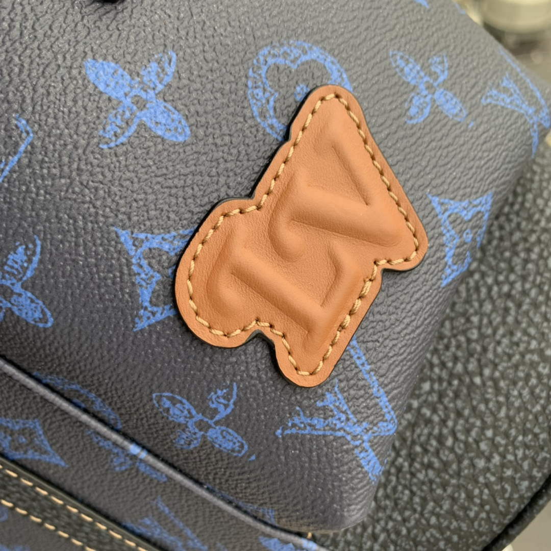LV M46338 Louis Vuitton Christopher MM Backpack Blue - Default Title - View 6