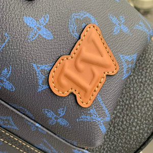 LV M46338 Louis Vuitton Christopher MM Backpack Blue - Default Title - View 6