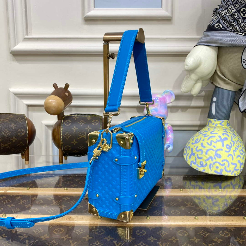 LV M46358 Louis Vuitton Side Trunk PM Bag Blue