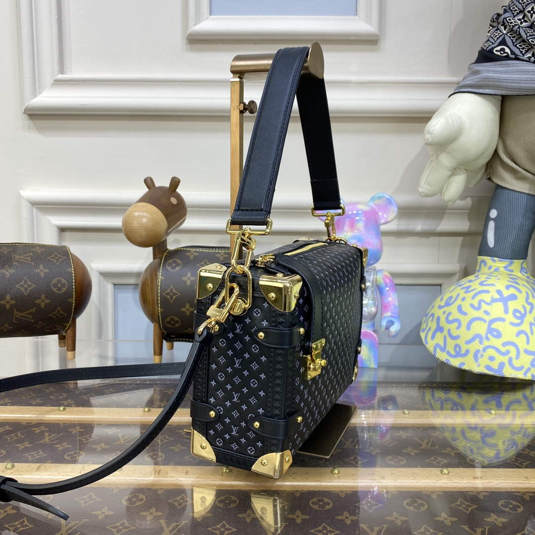 LV M46358 Louis Vuitton Side Trunk PM Bag M21709 Black - Default Title - View 3