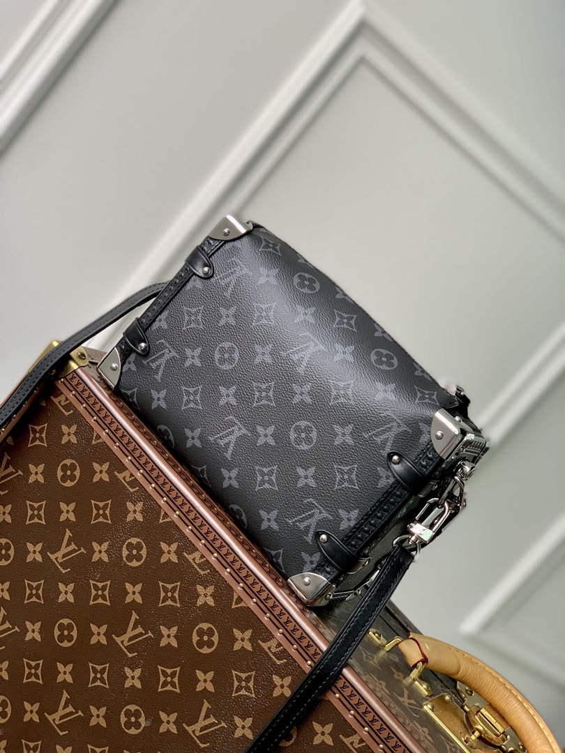 LV M46358 Louis Vuitton Side Trunk PM Handbag Black - Default Title - View 2