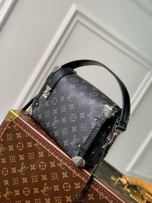 LV M46358 Louis Vuitton Side Trunk PM Handbag Black - Default Title - View 3