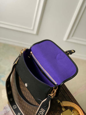 LV M46386 Louis Vuitton Diane Monogram Empreinte Leather Black - Default Title - View 7