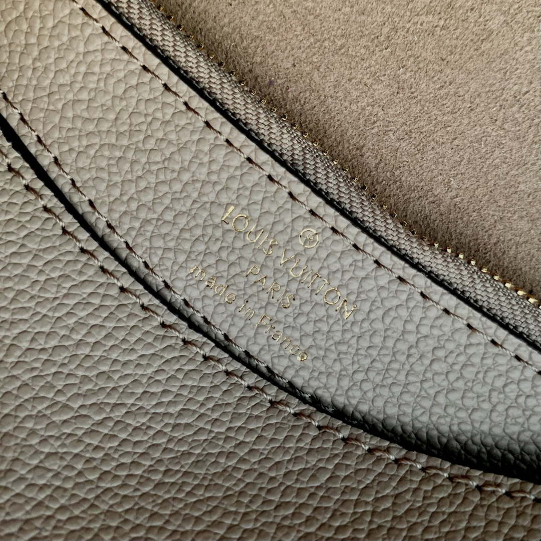 LV M46386 Louis Vuitton Diane Monogram Empreinte Leather Gray with Camel - Default Title - View 9