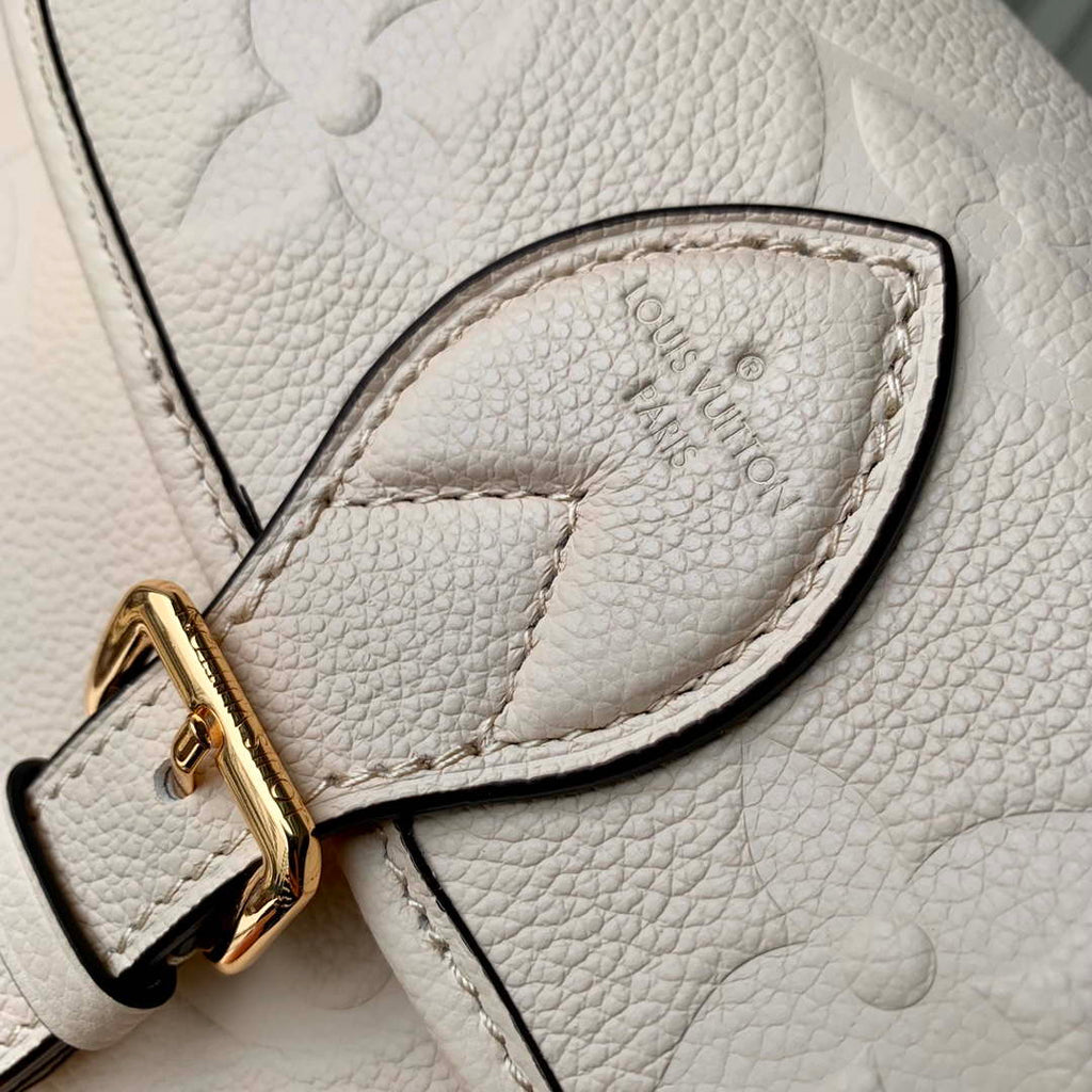 LV M46388 Louis Vuitton Diane Monogram Empreinte Leather White