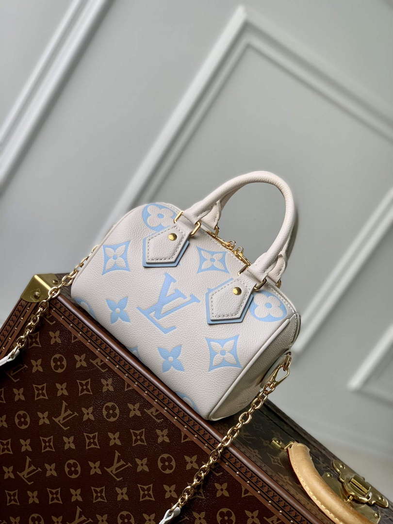 LV M46397 Louis Vuitton Speedy Bandouliere  20 Handbag Blue