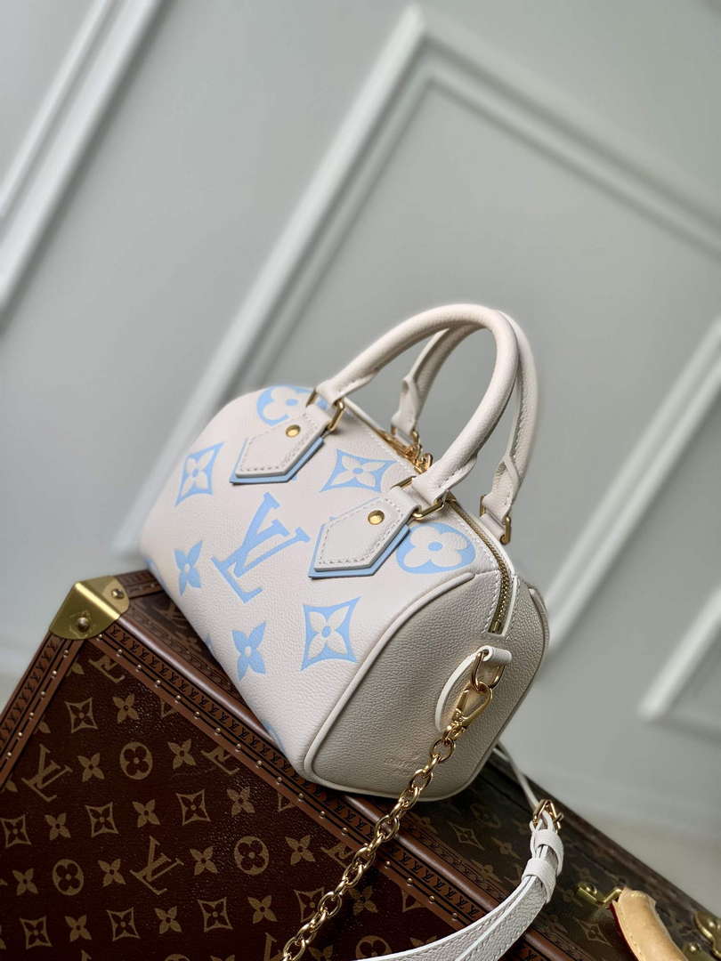 LV M46397 Louis Vuitton Speedy Bandouliere  20 Handbag Blue