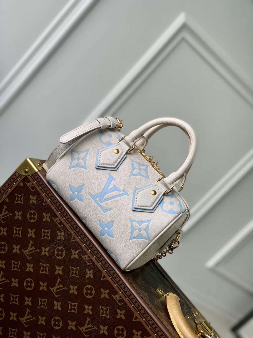 LV M46397 Louis Vuitton Speedy Bandouliere  20 Handbag Blue - Default Title - View 3