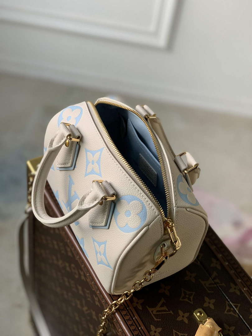 LV M46397 Louis Vuitton Speedy Bandouliere  20 Handbag Blue
