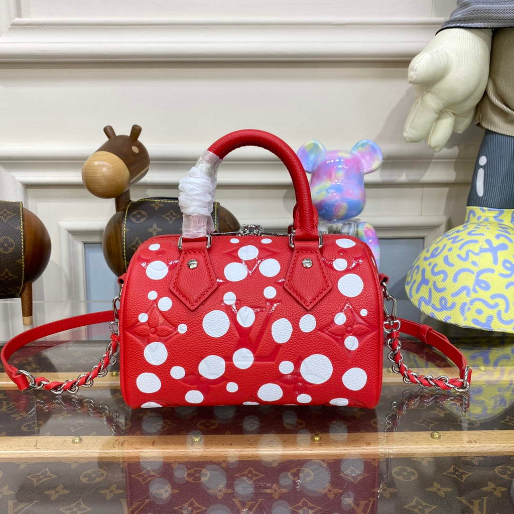 LV M46411 Louis Vuitton LV x YK Speedy Bandouliere 20 Bag Red