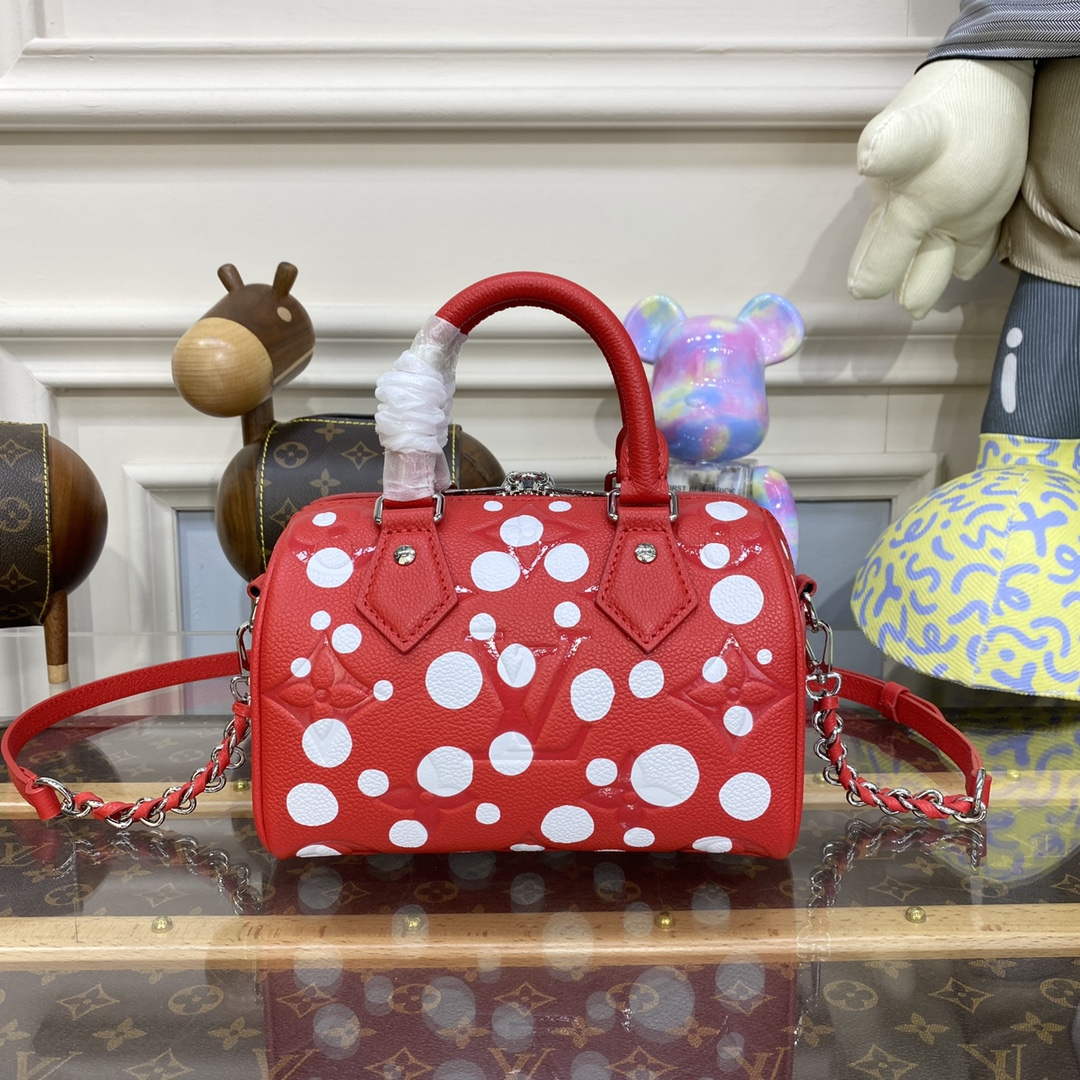 LV M46411 Louis Vuitton LV x YK Speedy Bandouliere 20 Bag Red - Default Title - View 2