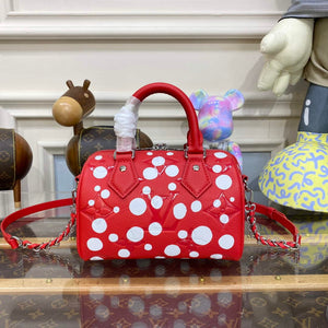 LV M46411 Louis Vuitton LV x YK Speedy Bandouliere 20 Bag Red - Default Title - View 2