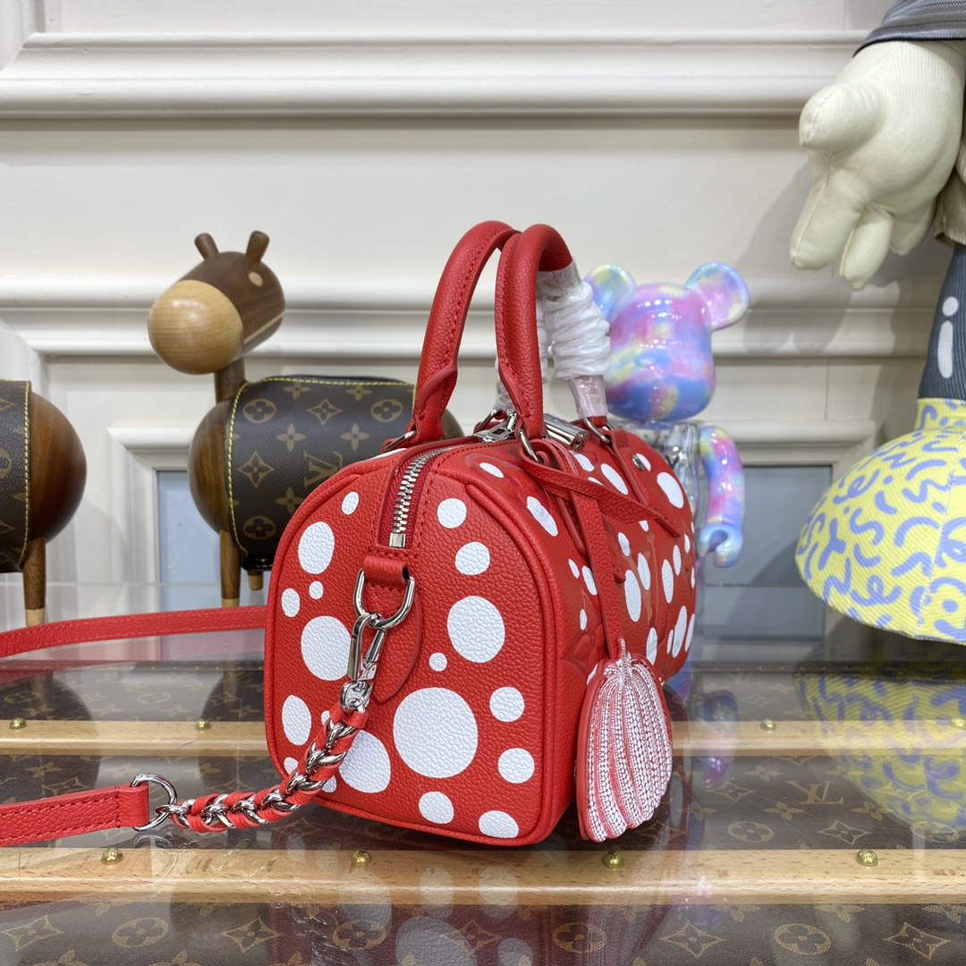 LV M46411 Louis Vuitton LV x YK Speedy Bandouliere 20 Bag Red - Default Title - View 3