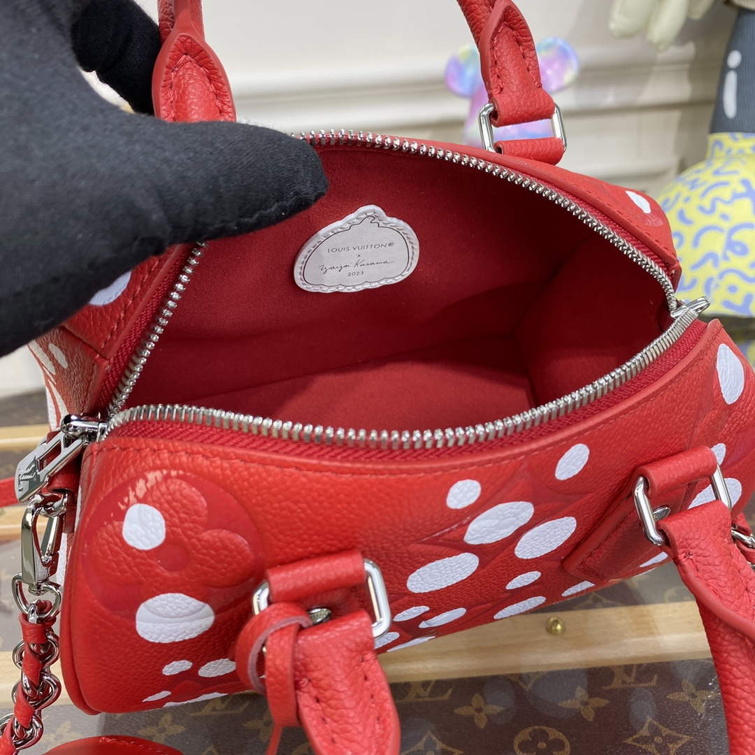 LV M46411 Louis Vuitton LV x YK Speedy Bandouliere 20 Bag Red - Default Title - View 9