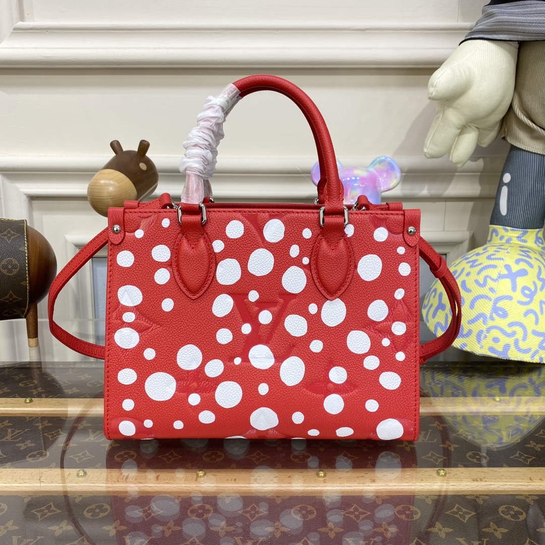 LV M46412 Louis Vuitton LV x YK OnTheGo PM Bag Red - Default Title - View 2