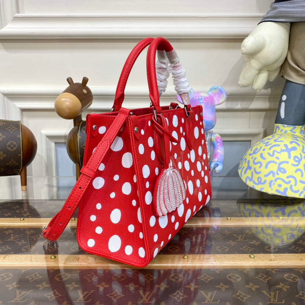 LV M46412 Louis Vuitton LV x YK OnTheGo PM Bag Red
