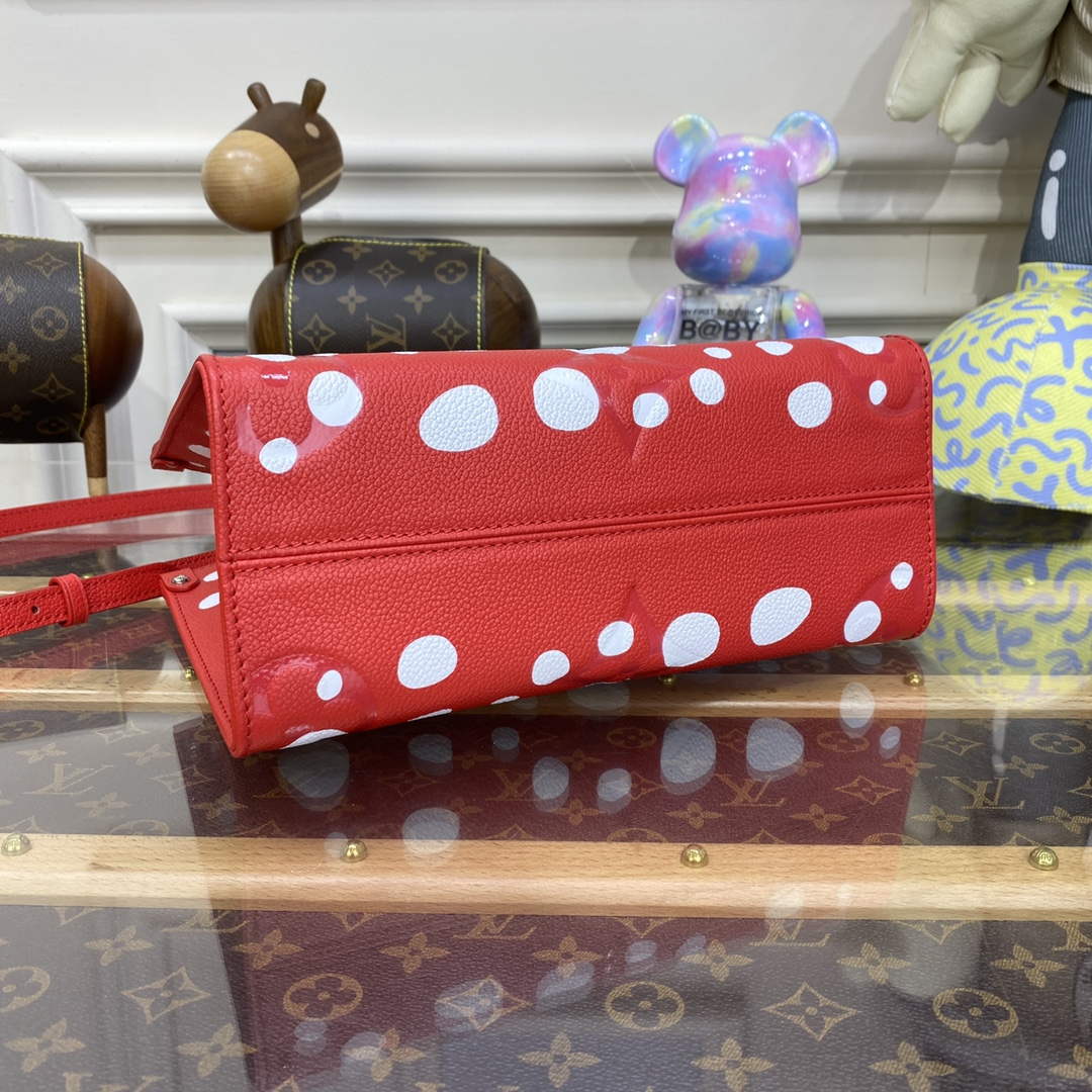 LV M46412 Louis Vuitton LV x YK OnTheGo PM Bag Red - Default Title - View 4