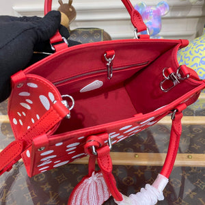 LV M46412 Louis Vuitton LV x YK OnTheGo PM Bag Red - Default Title - View 9