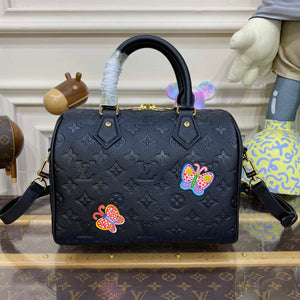 LV M46415 Louis Vuitton LV x YK Speedy Bandouliere 25 Bag Black - Default Title - View 2