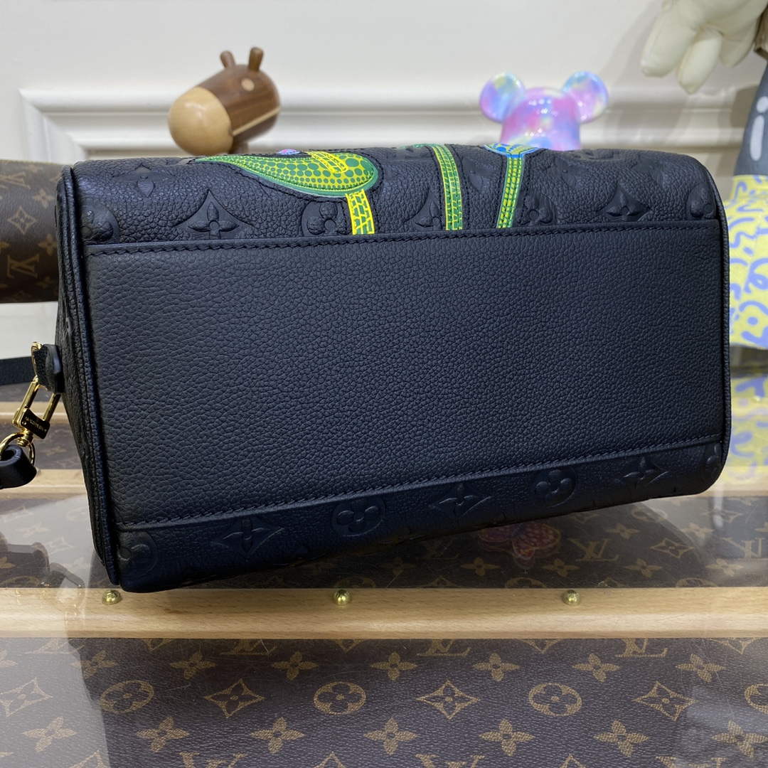 LV M46415 Louis Vuitton LV x YK Speedy Bandouliere 25 Bag Black - Default Title - View 4