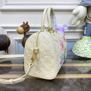LV M46415 Louis Vuitton LV x YK Speedy Bandouliere 25 Bag White - Default Title - View 3