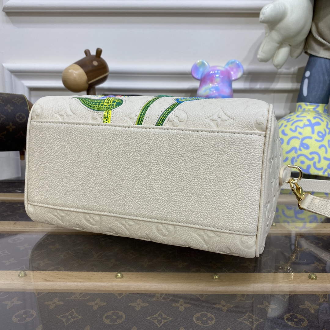 LV M46415 Louis Vuitton LV x YK Speedy Bandouliere 25 Bag White