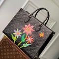 LV M46416 Louis Vuitton LV x YK OnTheGo MM Bag Black - Default Title - View 1