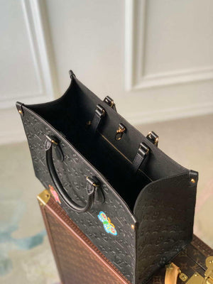 LV M46416 Louis Vuitton LV x YK OnTheGo MM Bag Black - Default Title - View 7