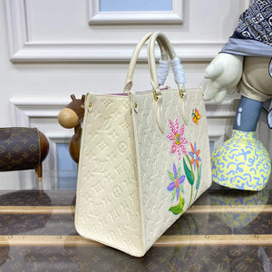 LV M46416 Louis Vuitton LV x YK OnTheGo MM Bag White - Default Title - View 3