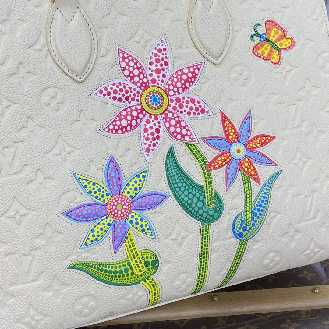 LV M46416 Louis Vuitton LV x YK OnTheGo MM Bag White - Default Title - View 5