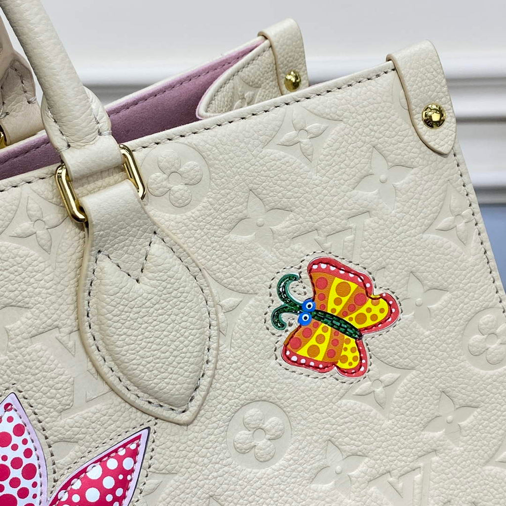 LV M46416 Louis Vuitton LV x YK OnTheGo MM Bag White