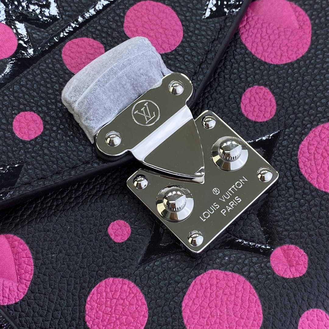 LV M46420 Louis Vuitton LV x YK Pochette M¨¦tis Black/Fuchsia