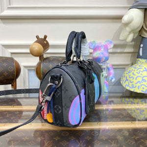 LV M46437 Louis Vuitton LV x YK Keepall 25 Bag Monogram Eclipse - Default Title - View 3