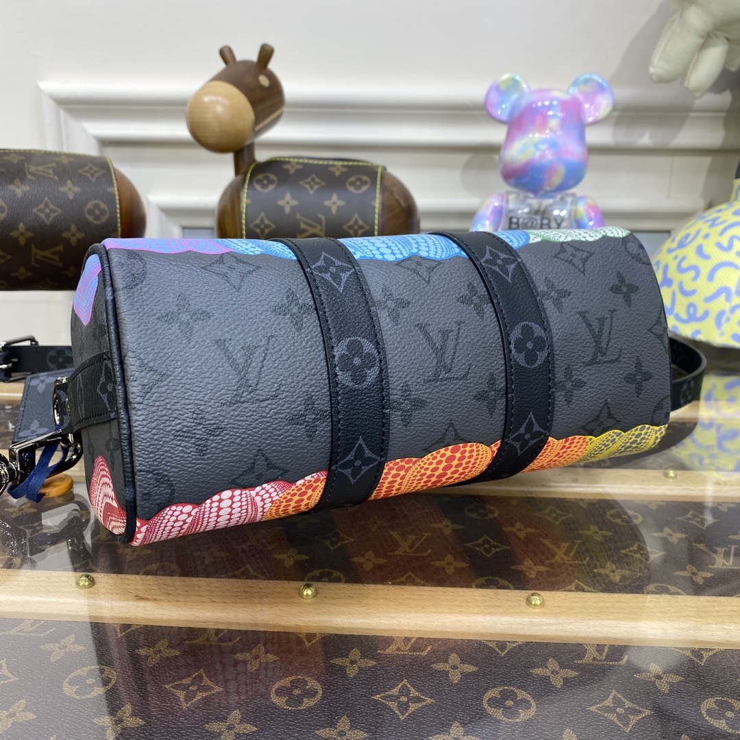 LV M46437 Louis Vuitton LV x YK Keepall 25 Bag Monogram Eclipse - Default Title - View 4