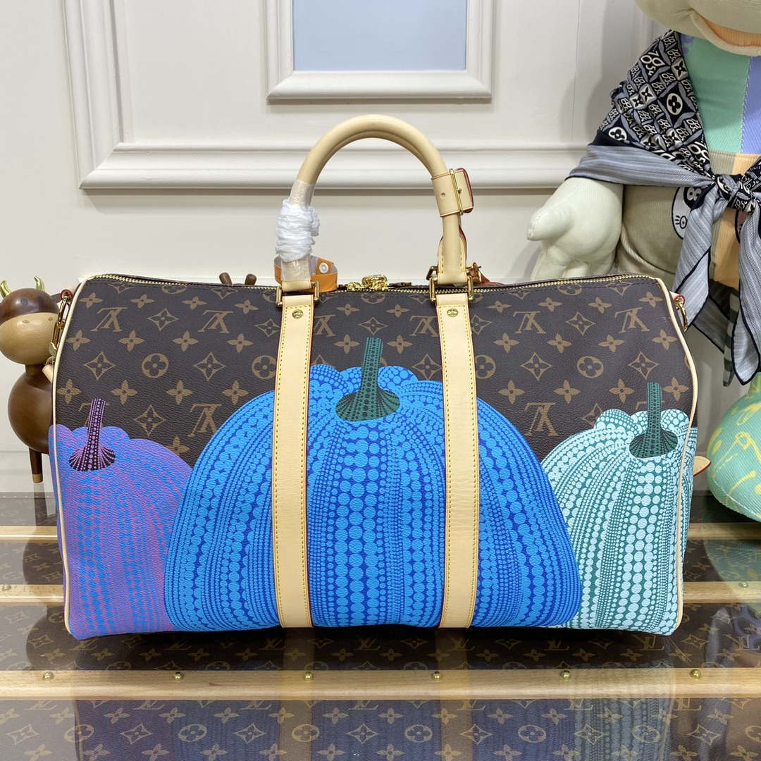 LV M46471 Louis Vuitton LV x YK Keepall Bandouliere 45 Bag Monogram - Default Title - View 2
