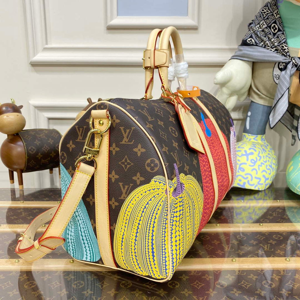 LV M46471 Louis Vuitton LV x YK Keepall Bandouliere 45 Bag Monogram