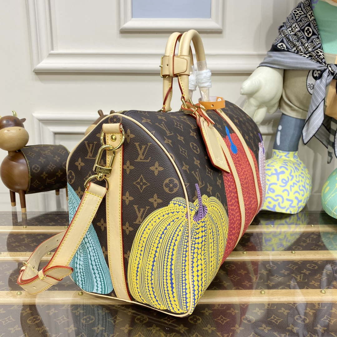 LV M46471 Louis Vuitton LV x YK Keepall Bandouliere 45 Bag Monogram - Default Title - View 3