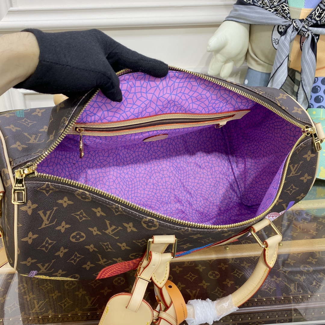 LV M46471 Louis Vuitton LV x YK Keepall Bandouliere 45 Bag Monogram